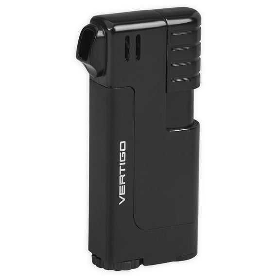 Black Matte Vertigo by Lotus Governor Pipe Lighter with Pipe Tamper & Pouch 8278