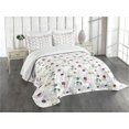 thumbnail image 3 of Ambesonne Cat Quilted Bedspread Set 3 Pcs, Colorful Yarn Balls Pets, Queen Size, Multicolor, 3 of 5