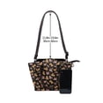 thumbnail image 4 of Lsque Rose Flower Bear Pattern Leather Rivet Shoulder Bag – Elegant Genuine Leather & Microfiber PU Crossbody with Detachable Adjustable Strap, 4 of 5