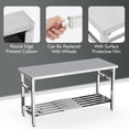 thumbnail image 5 of 60x24 Inch Stainless Steel Work Table for Prep & Work, Folding NSF Commercial Food Prep Worktable with Adjustable Undershelf for Kitchen Prep Work, Restaurant, Home and Hotel, 5 of 7