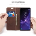 thumbnail image 3 of Samsung Galaxy S9+ Plus Wallet Case, Magnetic Stand Flip Protective Cover Leather Flip Cover Purse Retro Style with ID & Credit Card Slots Holder Case for Samsung Galaxy S9+ Plus 6.2 inch(Coffee), 3 of 18