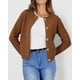thumbnail image 3 of Suéter PRETTYGARDEN Cardigan de Punto para Mujer Café Talle Grande, 3 of 6