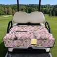 thumbnail image 2 of Yuyamidu Golf Theme Golf Cart Seat Cover for 2 Seats Cute Pink Golf Cart Seat Blanket with Front Pockets Universal Golf Cart Accessory for Women, 2 of 8