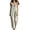 A-Beige2703, variant on SONXAHE Gingham Plaid Sleeveless Jumpsuit For Women Stand Collar Wide Leg Casual Bottoms