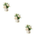 thumbnail image 1 of ZheElen Simulation Flower Set Versatile Usage Beautifully Designed Easy To Clean rose white 3Set, 1 of 6