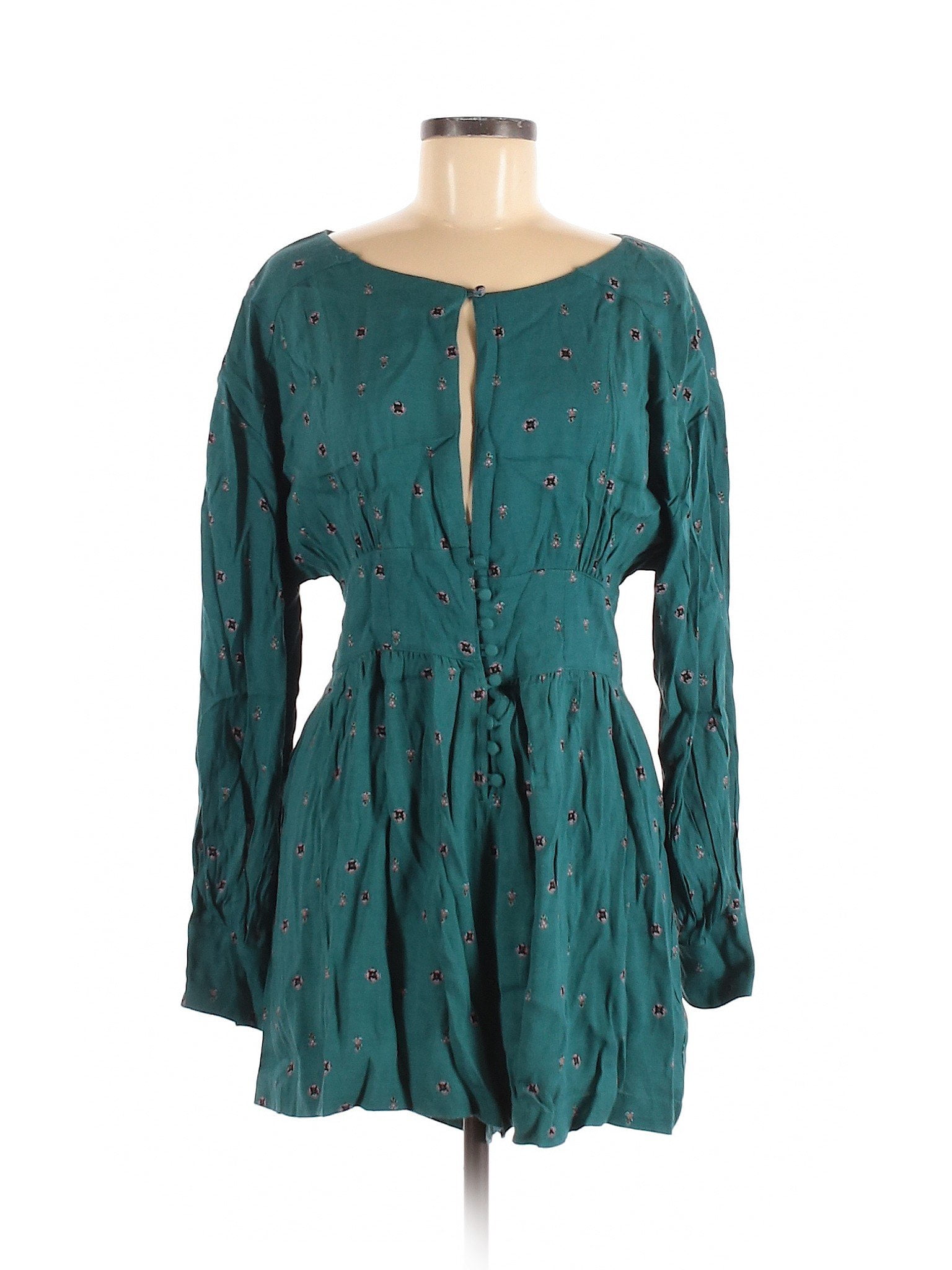 free people green romper