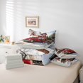 thumbnail image 6 of Manfei Country Vintage Christmas 7-Piece Twin Bedding,Rustic Santa Sleigh Bedding Comforter Set,Light Gray Reversible, 6 of 7
