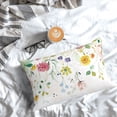 thumbnail image 5 of Pofeuu Wildflowers Print Polyester Microfiber Plush Pillowcases, Super Soft and Cozy Pillow Case Covers with Envelop Closure（Pillow core not included）-16"x24", 5 of 6