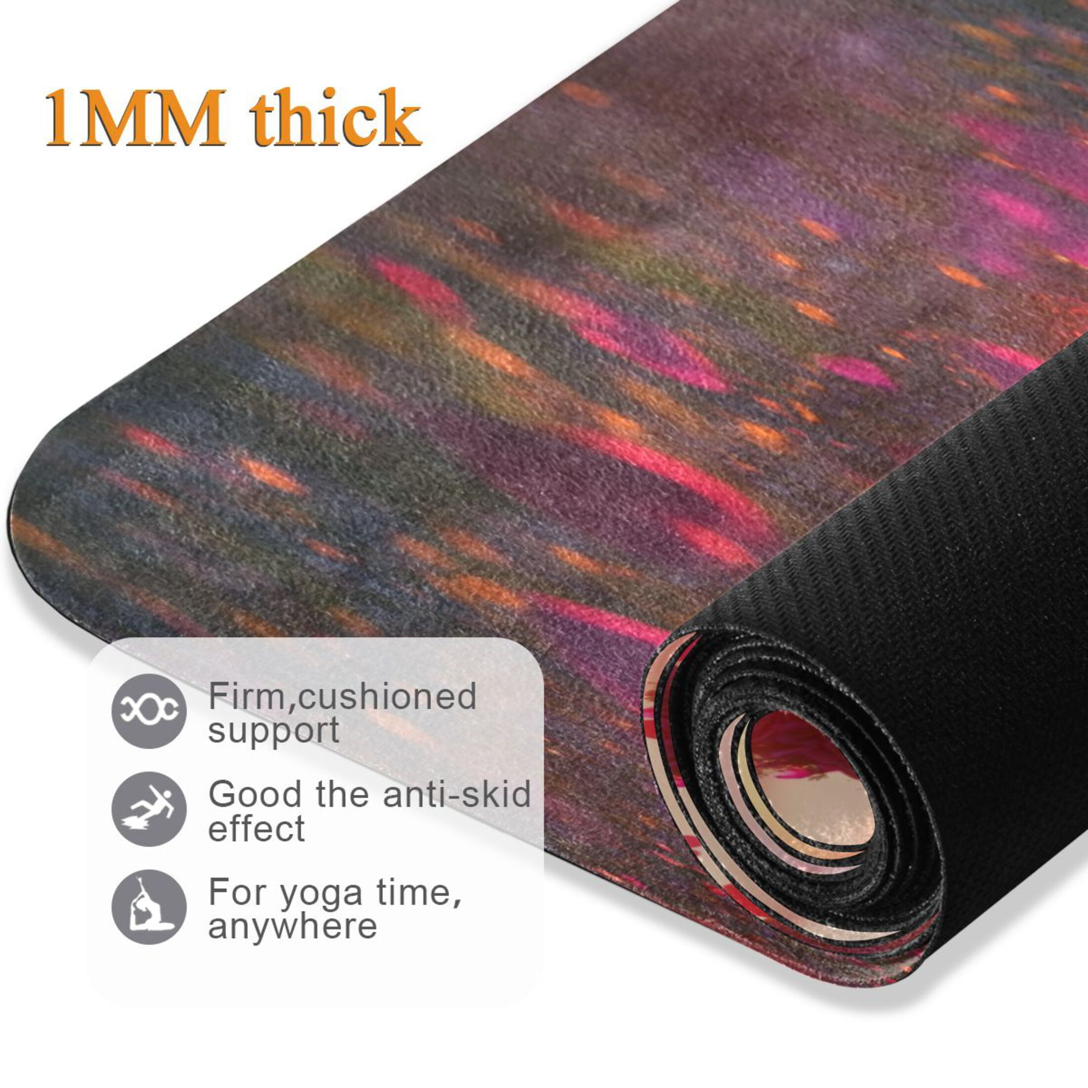BZSMCE Yoga Mat Women Heart Shaped Rose Fitness Mat