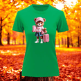 thumbnail image 3 of Playera Blusa De Osita Lista Para Viajar Fashion Moda Casual Ropa Para Mujer Color Verde Talla Grande Marca Emil SaEs, 3 of 4
