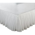 thumbnail image 4 of Greenland Home Fashions Cotton Voile Bed Skirt - 18 in. Ruffle - White - King, 4 of 5
