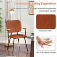 thumbnail image 4 of Gymax Set of 4 Fabric Kitchen Dining Chair Armchair Padded Modern Accent Chair Orange, 4 of 6