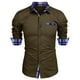 thumbnail image 1 of pstuiky camisa de manga larga para hombre, Camisa informal de verano de manga larga con solapa y botones para hombre Tops de hombre xl, 1 of 6