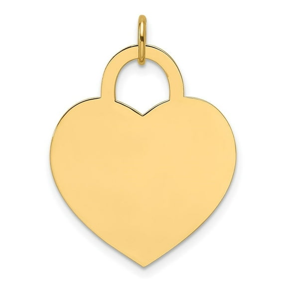 Auriga Fine Jewelry 14K Yellow Gold Large Heart Charm (L- 29.3mm, W- 21.3mm) for Women