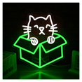 thumbnail image 1 of Letrero De Neón Gatito En Forma Caja Cartón Para Dormitorio, Sala Estar, Club, Bar, Fiesta, Decoración Pared, 42x42cm, 1 of 4