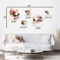 thumbnail image 4 of Designart "Pink Watercolor Abstraction" Modern Spiral Metal Wall Art Set of 5 Piece, 4 of 5