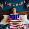 thumbnail image 5 of Boovnll 4th of July Pillow Covers 18x18 Set of 2 - Red White Blue Stars Stripe Throw Pillow Covers, Linen Patriotic Pillow Covers for Memorial Day Home Sofa Couch Decor, 4th of July Decorations, 5 of 6