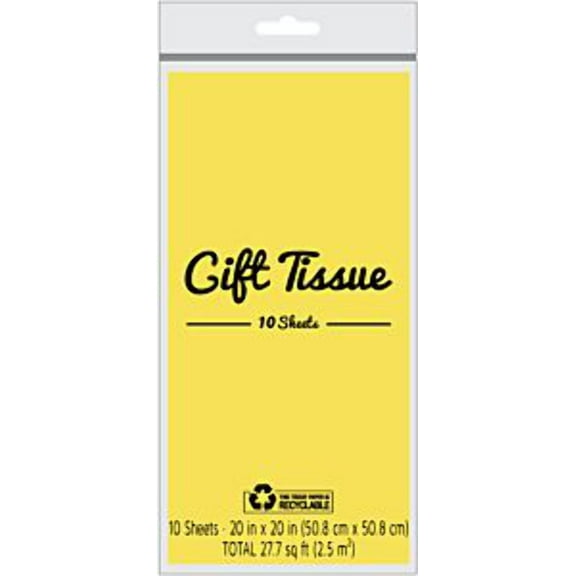 Gift Tissue Paper 10 Sheets Yellow [24379]