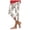White, variant on Mnuaqn Women's Summer Elastic High Waisted Floral Capri Leggings Comfy Stretch Slim Knee Length Cropped Yoga Pants (XXL, Green)