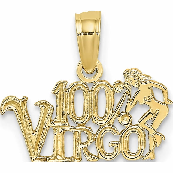 10K Yellow Gold 100% Virgo Charm (11.7 X 14.3) Made In United States -Jewelry By Sweet Pea