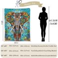 thumbnail image 3 of Hermosa manta de elefante: franela suave y liviana, manta mullida y difusa, perfecta para sofá, cama, viajes, exteriores, decoración acogedora para el hogar, para adultos, niños, mujeres y niñas, 60, 3 of 8
