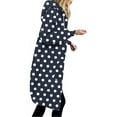 thumbnail image 3 of Fall Jackets For Women 2025 Sevevn Women's Polka Dot Printed Hoddie Long Sleeve Hooded Jacket Pocket Zipper Drawstring Pocket Tops Long Tunic Sweatshirts, 3 of 5