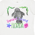 thumbnail image 4 of Inktastic Sanibel Island Florida Cute Swimming Manatee Boys or Girls Toddler T-Shirt, 4 of 5