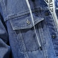 thumbnail image 7 of Mens Denim Jacket Lined Denim Jacket Contemporary Thick Warm Hooded Long Sleeve Mens Jean Jacket Blue XXXL, 7 of 7