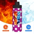 thumbnail image 5 of Goofa Purlpe And White Polka Dot Print 18oz Sports Insulated Kettle With Straw Water Bottle Sports Water Bottle For Running Hiking Cycling Climbing Mans Womans, 5 of 7