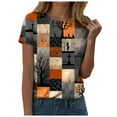 thumbnail image 6 of Godom Halloween Shirts for Women Cute Ghost Shirt Fall Pumpkin Tshirt Graphic Tees casual Short Sleeve Tops, 6 of 6