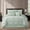 Sage, variant on Nanshing Home Blush 7 Piece Jacquard Geometric Comforter Set, Queen Size, Matching Bed Skirt, Pillows & Shams, All Season Bedding Set