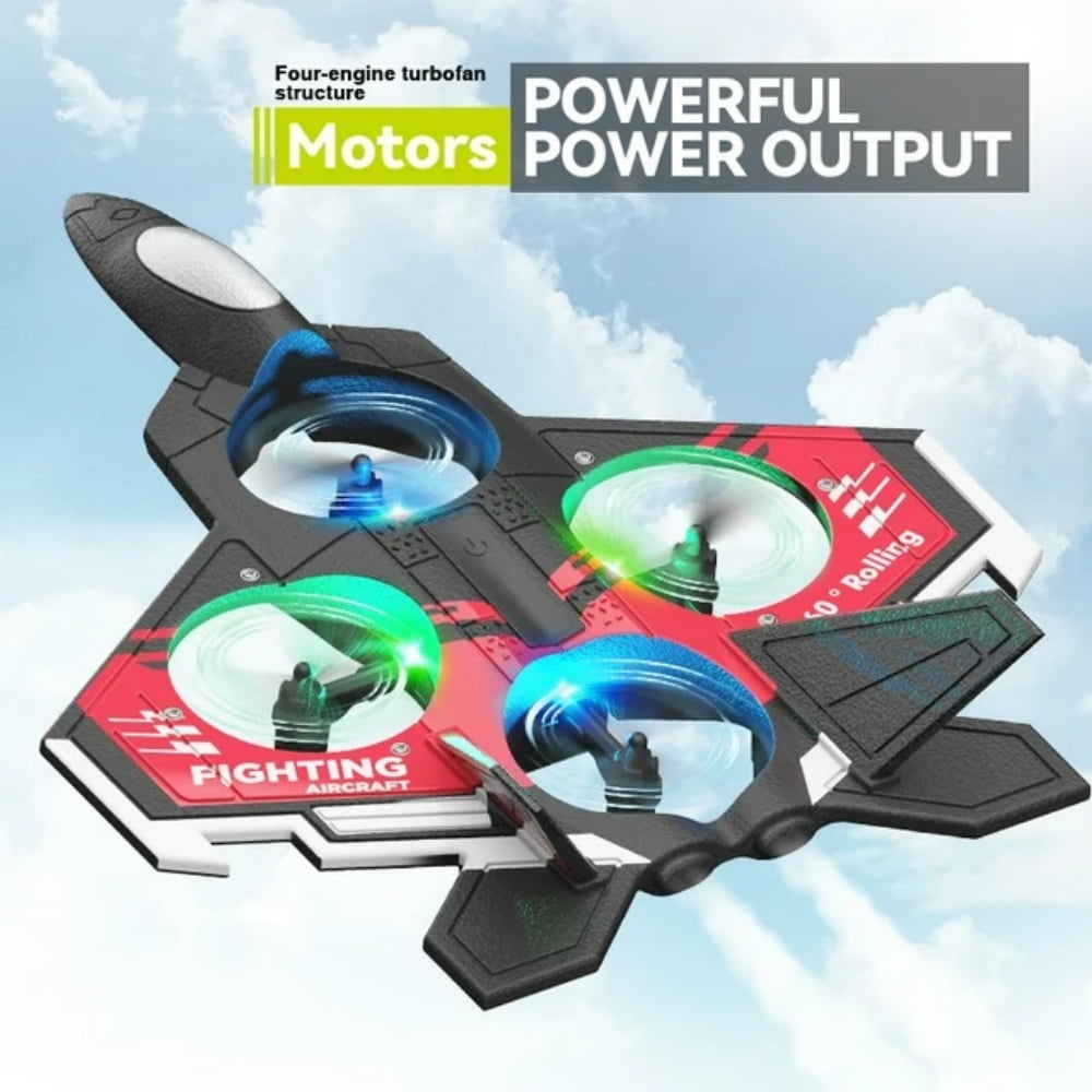 RC Plane 2.4GHz Remote Control Airplane with Lights,2Rechargeable Batteries,Christmas for 8-12 Years