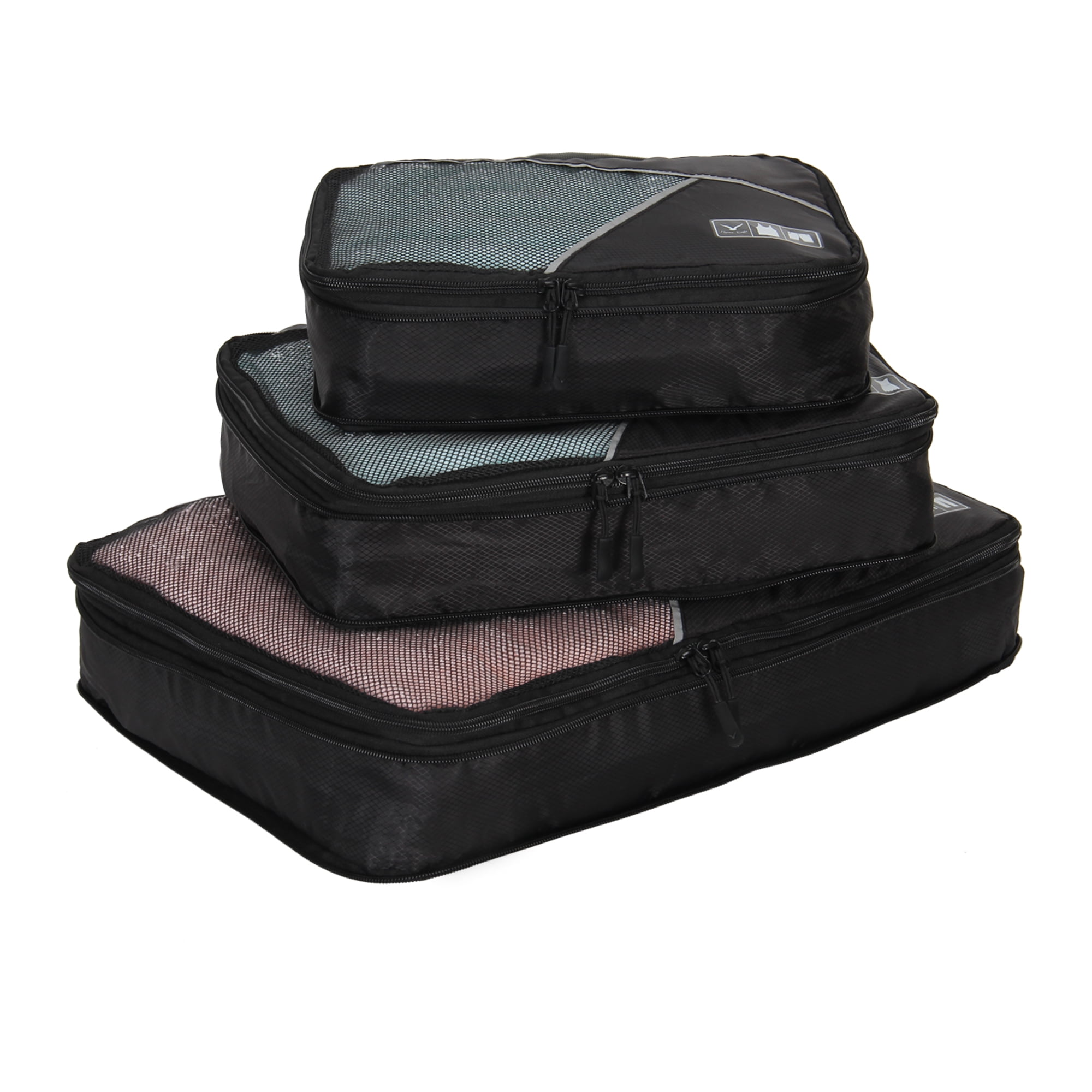 6 Set Compression Packing Cubes Travel Expandable Packing Organizers Navy