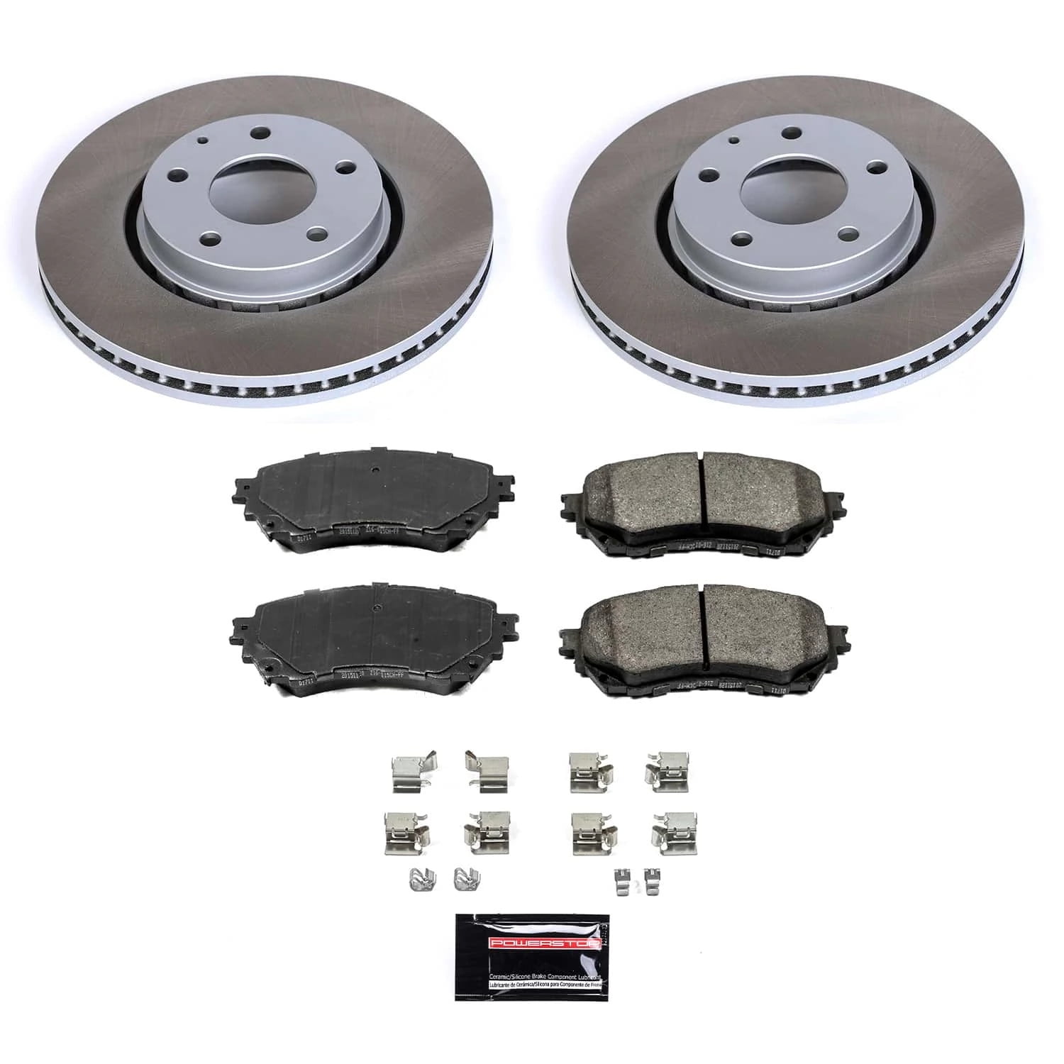 PowerStop Front Semi-Coated Rotor and Low-Dust Ceramic Brake Pad Kit SC8840