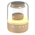 thumbnail image 1 of Reproductor de Música Digital con Altavoces Bluetooth y Subwoofer, Efecto Transparente, Adornos Luminosos, Luz Ambiental, Audio Color Caqui., 1 of 5