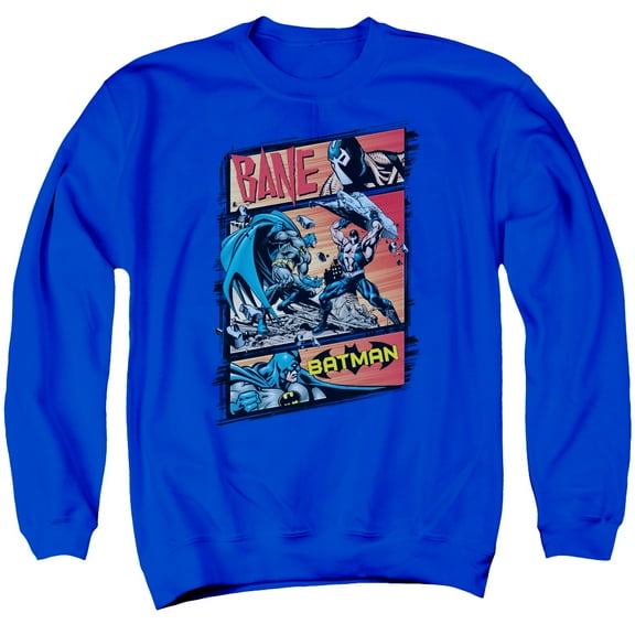 Batman Epic Battle Adult Crewneck Sweatshirt Royal Blue