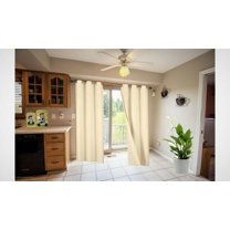 1 Panel Solid Plain Thermal Foam Lined Blackout Heavy Thick Window Curtain Drapes Silver Grommest (Ivory, 108" LENGTH) Noa 3 Layered