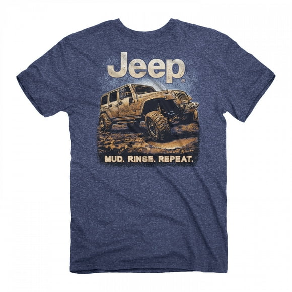 Jeep Mud. Rincez. Répétez. avant et Arrière T-Shirt-Grand