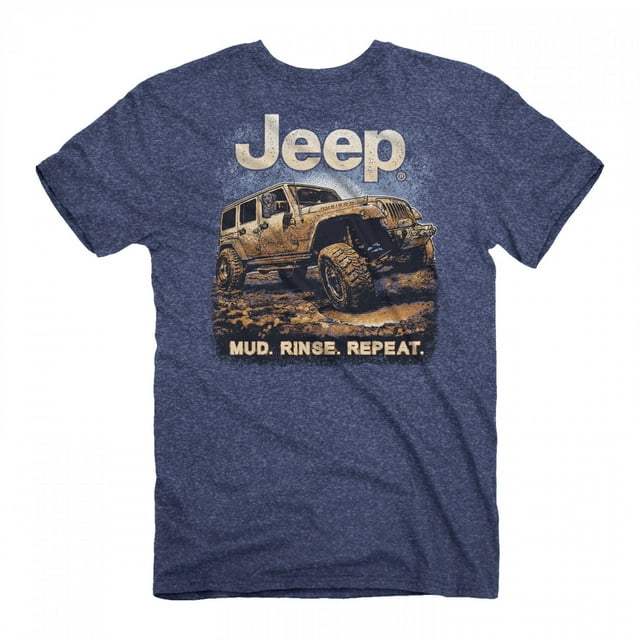 Jeep Mud. Rinçage. Répéter. T-Shirt Imprimé devant et derrière-2xlarge
