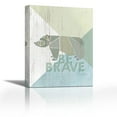 thumbnail image 1 of Be Brave Bear - Contemporary Fine Art Giclee on Canvas Gallery Wrap - wall décor - Art painting - 24 x 32 Inch - Ready to Hang, 1 of 2