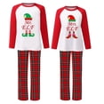 thumbnail image 1 of Conjuntos de pijamas navideños para parejas, ropa de dormir roja para adultos, Mr & Mrs ELF, 1 of 4
