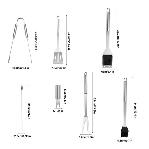 Camping Stainless Steel Grill Set Barbecue Combination Tool Outdoor Household BBQ Grill Set Grill Set