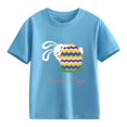 thumbnail image 4 of XXWXYD Clearence Floral Easter Bunny Tee for Girls - Vibrant Spring Colors Cotton Shirt, Skin-Friendly Kids Tshirt Perfect for Easter Sunday & Seasonal Photoshoot (12-13 Years,Light Blue), 4 of 7