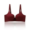 thumbnail image 4 of ALLLIST Red Women's Bras Wirefree Solid Bralette Breathable T Shirt Womens Lingerie Size S-XL, 4 of 4
