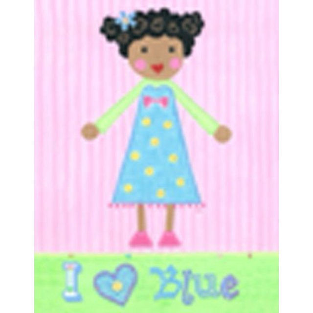 The Little Acorn Peinture, J'aime Fille Bleue