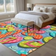 thumbnail image 4 of Watercolor Flip Flops Area Rugs 6'x9', Washable Small Throw Rugs for Kitchen Dining room, Summer Ocean Beach Slippers Blue Indoor Outdoor Rug Non-Slip Low Pile Carpet Runner Reversible Floor Mats, 4 of 8