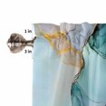thumbnail image 5 of Tier Curtains 45 Inches Long, Teal Purple Marble Window Treatment Curtain Drapes, Modern Abstract Luxury Ink Painting Window Half Privacy Curtains for Bedroom Bathroom, 42"x45", 2 Panels, 5 of 7