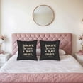 thumbnail image 2 of Set of 2 Decorative Throw Pillow Covers 18x18in with Dark Background Light Beige Quote & Star Accents for Couch Bed Car, 2 of 8