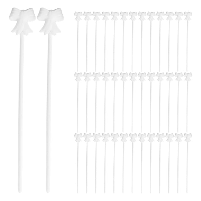 100 soportes para globos de aluminio con forma de lazo, varillas de plástico para globos, varillas para globos de boda.