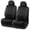 Black Front Set, variant on Skechers Lycra Memory Foam Car Seat Covers,Soft,Comfortable,Universal Fit for Cars,Trucks and SUVs Black